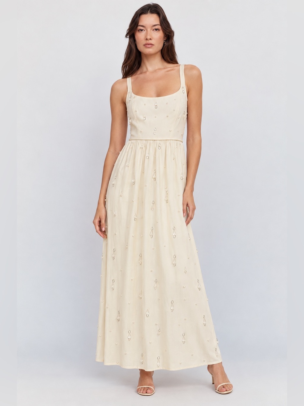 NWT Antonio Melani x Elizabeth Damrich Embellished Mikado Maxi Dress Sz 8